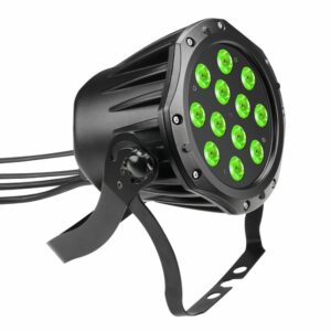 CAMEO   OUTDOORPARTRI12IP65 - Foco Outdoor PAR LED tricolor RGB 12 x 3 W. con carcasa negra