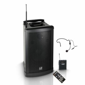 LD  ROADMAN102HS - Altavoz de PA portátil alimentado a batería con Micro de Diadema, Amplificador Clase D Potencia (RMS) 80 W Potencia (pico) 320 W