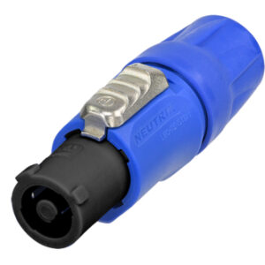 Neutrik NAC3FCA-1 - Conector de cable bloqueable, alimentación, terminales de tornillo, azul, inserción V-0