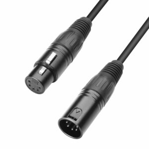 A.H. Cables,  K3DGH0050 - Cable DMX de XLR 5 Pines macho a XLR 5 Pines hembra de 0,5 metros