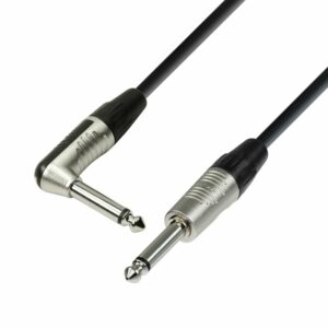 A.H. Cables,  K4IPR0600 - Cable de Instrumento REAN de Jack 6,3 mm. mono a Jack 6,3 mm. mono acodado de 6 metros.