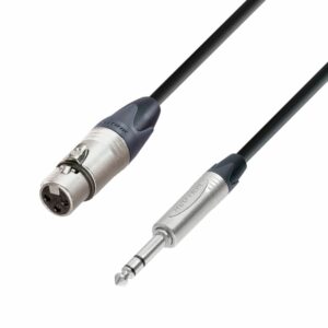 A.H. Cables,  K5BFV0500 - Cable de Micro Neutrik de XLR hembra a Jack 6,3 mm. estéreo de 5 metros