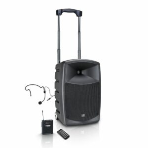 LD ROADBUDDY 10 HSB6 - Altavoz portátil activo PA , 10"/1", Bluetooth , alimentado por batería, con mezclador y micro de diadema