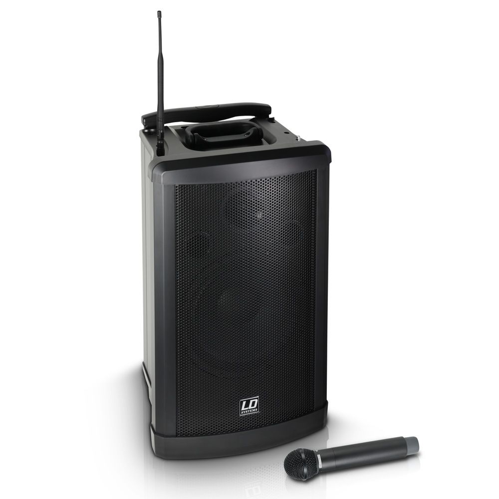 LD ROADMAN102B5 – Altavoz portátil de PA a batería con micrófono inalámbrico  de mano – db-systems
