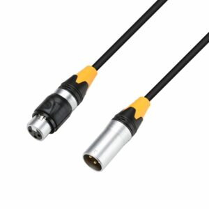 Adam Hall  Cables,   K4DMF0150IP65 - Cable DMX AES / EBU de XLR macho de 3 pines una hembra XLR IP65 de 1,5 metros.