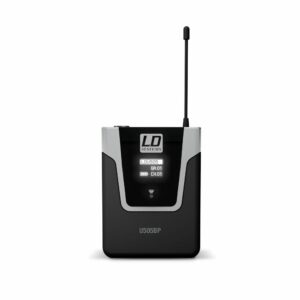 LD  U505BP  - Emisor de Petaca para sistemas inalámbricos, UHF True Diversity, de la serie U500, Rango de frecuencia de radio 584 - 608 MHz