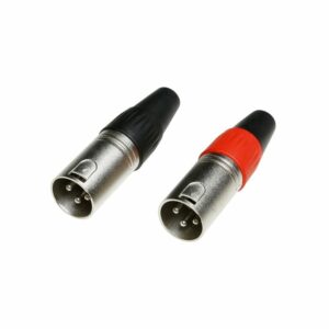 Adam Hall Connectores,  7906 -  Conector XLR de 3 pines macho, (par rojo / negro)