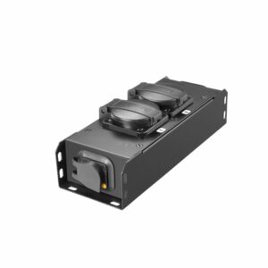 Adam Hall Accessories,  PROPORT2T - Regleta de alimentación de corriente, distribuidor, 2 x toma de corriente IP54 con tapa abatible, 2 x insertos M10