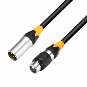 Adam Hall Cables K4DHM0020IP65 - Adaptador DMX 5 pines XLR hembra a 3 pines XLR macho 20 cm, IP65