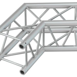 BEAMZ  P30 C22 -  TRUSS CUADRADO, CORNER 120º,  2 VÍAS, Aluminio color plata, Fabricado en Europa, Certificado TÜV