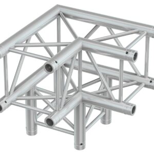 BEAMZ  P30 C30 - TRUSS CUADRADO, CORNER 90º, 3 VIAS, Aluminio color plata, Fabricado en Europa, Certificado TÜV