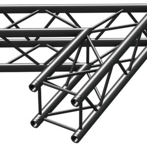 BEAMZ  P30 C20 - TRUSS CUADRADO CORNER 60º 2 VÍAS COLOR NEGRO , Fabricado en Europa, Certificado TÜV