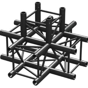 BEAMZ  P30 C55 - TRUSS CUADRADO, CRUZ, 5 VÍAS, COLOR NEGRO, Fabricado en Europa, Certificado TÜV