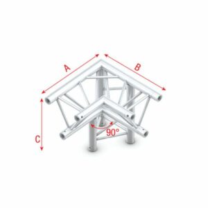 MILOS - TRUSS TRIANGULAR CORNER 90° DOWN LEFT, APEX DOWN Pro-30 Triangle F Truss Pro-30 triángulo