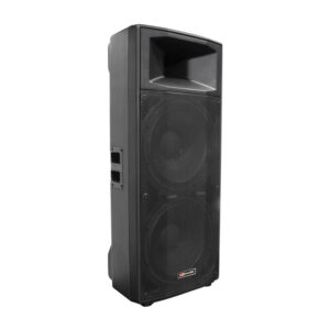 MARK MB 152 A - Caja acústica activa PA ,biamplificada. Clase H , 2 x  15", Driver 1.75". 400W+70W. RMS , Máx SPL 127dB,  USB/SD/BT/FM.