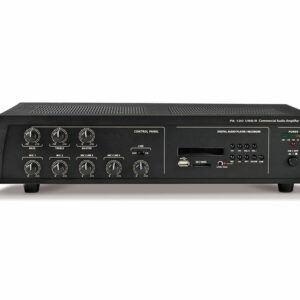 WORK - PA 120 USB/R - Amplificador línea 100V. mezclador , Reproductor/grabador, multimedia 0V. Interfaz ,120 W @ 4/8/16 Ohm, L25/70/10z USB/MP3.