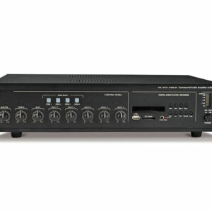 WORK - PA 240 USB/R - Amplificador línea 100 V. mezclador, Reproductor/grabador , multimedia 0V. Interfaz , 4 Zonas, 240W @ 4/8/16 Ohm, L25/70/10z USB/MP3.