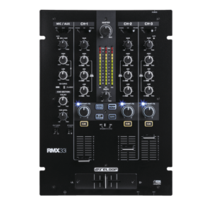 RELOOP RMX-33i -  Mesa de mezclas analógica DJ. de efectos digitales de 3 (+1) canales Arquitectura totalmente digital para un sonido y flexibilidad sobresalientes.