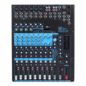 OQAN AUDIO - OQAN Q12 USB MK2 MIXER - Mesa de mezclas análogica PA , / Bluetooth. de 12 canales con reproductor de MP3 USB  (6 canales mono + 3 estéreo).