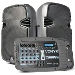 Vonyx audio  PSS302 - SET SISTEMA PORTÁTIL ACTIVO 10" SD/USB/MP3/BT CON TRÍPODE