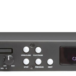 Power Dynamics PDC150 - REPRODUCTOR DVD DE 1 Unidad de rack 19", reproducción disponibles? BT Streaming, CD, DVD, USB.