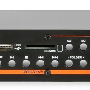 Power Dynamics  PDC85 - Reproductor amplificador multimedia 2 x 200 W. 1 Unidad de rack 19", reproducción  disponible? BT Streaming, tarjeta SD, USB.