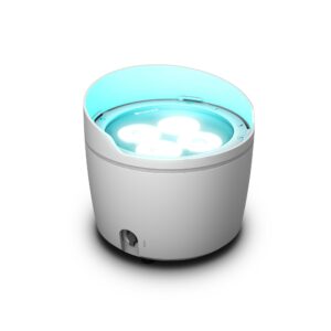 Cameo DROP® B4 WH - Foco par de exterior autónomo alimentado por batería , 4 LED RGBWA-UV de 15 W. carcasa de color blanco, autonomía de hasta 12 horas.