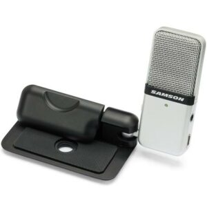 SAMSON GO MIC CLIP ON USB MIC - Micrófono de condensador portátil. Salida de auriculares. No necesita drivers. Incorpora clip / soporte para ubicar en la pantalla de ordenador o en sobremesa.