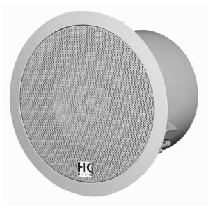 HK AUDIO IL 60 CT - Altavoz de empotrar en techo para instalación full range de 2 vías pasivas. Diseño compacto, discreto, fiable y de fácil instalación. Potencia: 40W RMS, 120 W pico. Impedancia nominal: 8 Oh. incluye transformador para linea 100V.