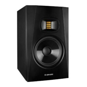 ADAM AUDIO T7V - Monitor de estudio activo de 7", es un monitor de campo cercano de dos vías muy asequible y optimizado para salas de control pequeñas y medias. Con su woofer de 7 ", la respuesta de graves del T7V se extiende hasta los 39 Hz y su twiter sube a 25 kHz