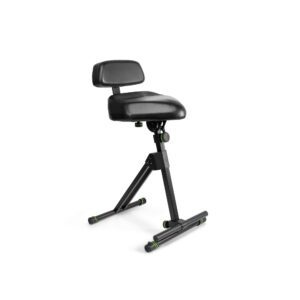 Gravity FM SEAT1 BR - Taburete de altura ajustable con pie y respaldo