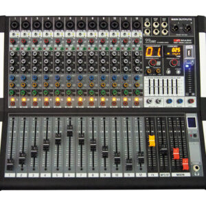 MARK MM 1299 USB BT - Mezclador analógico de 12 canales. REC USB BT +48V