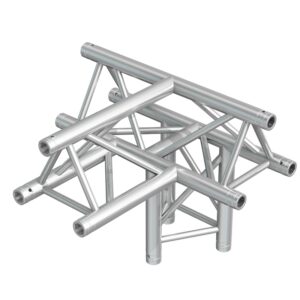 BeamZ Pro - P33-T43 - TRUSS 4-WAY T APEX UP. Truss triangular en aluminio. Main Tubes (Chords)	50 x 2mm. Dimensions (L x W x H)	500mm