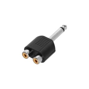 Adam Hall Connectors - 4 STAR AY RF2 JM2 - Adaptador en Y 2 x Cinch hembra a jack TS macho de 6,3 mm