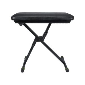 Gravity - FK SEAT 1 - Banqueta plegable y de altura regulable para teclado, Asiento cómodo y transpirable Práctico mecanismo de regulación de altura Estructura robusta de acero Se pliega rápidamente Tecnología Vari-Foot® que nivela el asiento en suelos irregulares