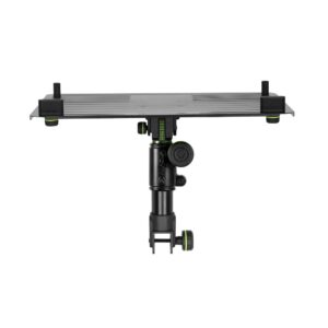 Gravity - FT 01 LT T B - Bandeja para ordenador portátil para escritorio de DJ, Adecuado para ordenadores portátiles, tabletas, mezcladores más pequeños y efectos