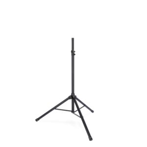 Gravity SP 5211 GS B Soporte de altavoz con muelle de gas de 35 mm, aluminio negro, Cómoda regulación de la altura Muelle de gas con 18 kg de fuerza de elevación Sólido y duradero Base de aluminio fundido estable Construcción ligera