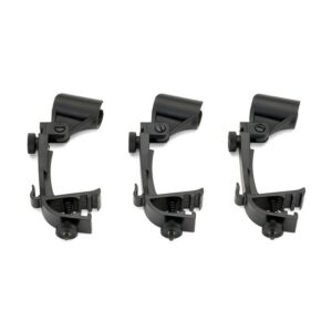 SAMSON - DMC100 - Soportes pinza para aros de batería para la mayor parte de micros de batería. Altura y orientación ajustable. Pack de 3 unidades.