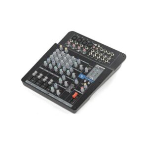 SAMSON - MIXPAD MXP124FX - Mesa de mezcla. 12 canales con efectos digitales,4 canales micro / línea, 2 canales mono y 4 canales estéreo. Entradas/salidas RCA adicionales. USB I/O para reproducir/grabar desde ordenador. EQ de 3 bandas por canal. 99 efectos digitales con control de nivel por canal.