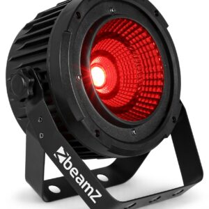 BeamZ -  COB50 - FOCO PAR, foco Spot de alta potencia con LED 50W y apertura de 60° incorporando tecnologia COB (chip-on-board). Este modelo es RGBWA, con funciones mezcla de color, Dimmer, Strobo y DMX.