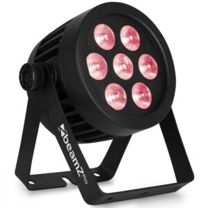 BeamZ Pro - BWA530 - FOCO PAR ALUMINIO IP65 LED 7X 10W 4-EN-1, Mezcla de color RGBW 25x preset de colores Temperatura color 2700, 3200, 4300, 5600, 6500, 8000K 9x Shows pre-programados con ajuste de velocidad Dimmer electronico: 0 - 100%