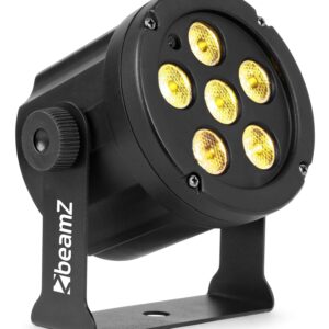 BeamZ - FOCO SLIMPAR30 CW/WW/UV - 6x 3W 3-en-1 LEDs Mezcla de color blanco frío, blanco cálido y UV Shows pre programados Autonomo