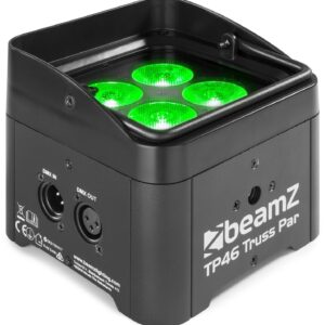 BeamZ - TP46 - FOCO PAR PARA TRUSS, 4x 4W 4-en-1 LEDs RGB-UV, DMX y autonomo 0-100% Dimmer electronico Diseño compacto para entrar facilmente en el TRUSS