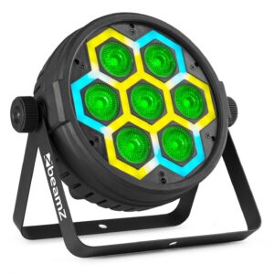 BeamZ -  BT420 -  FOCO PAR LIGERO 7X 10W + EFECTO COMBI SMD, 7x 10W 4-en-1 LEDs y 60x LEDs RGB SMD Mezcla de color RGBW con control de saturación de color