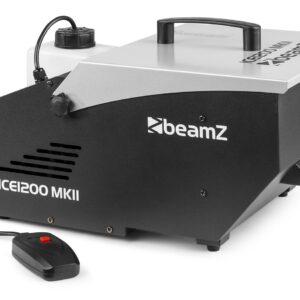 BeamZ -  ICE1200 MKII - MAQUINA DE HUMO BAJO, Funciona con líquido de humo estándar y cubitos de hielo