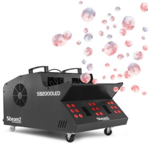 BeamZ - SB2000LED -  MAQUINA DE HUMO Y BURBUJAS LED RGB, Combinacion de maquina de humo, maquina de burbujas y Led 3 en 1, todo en una sola unidad