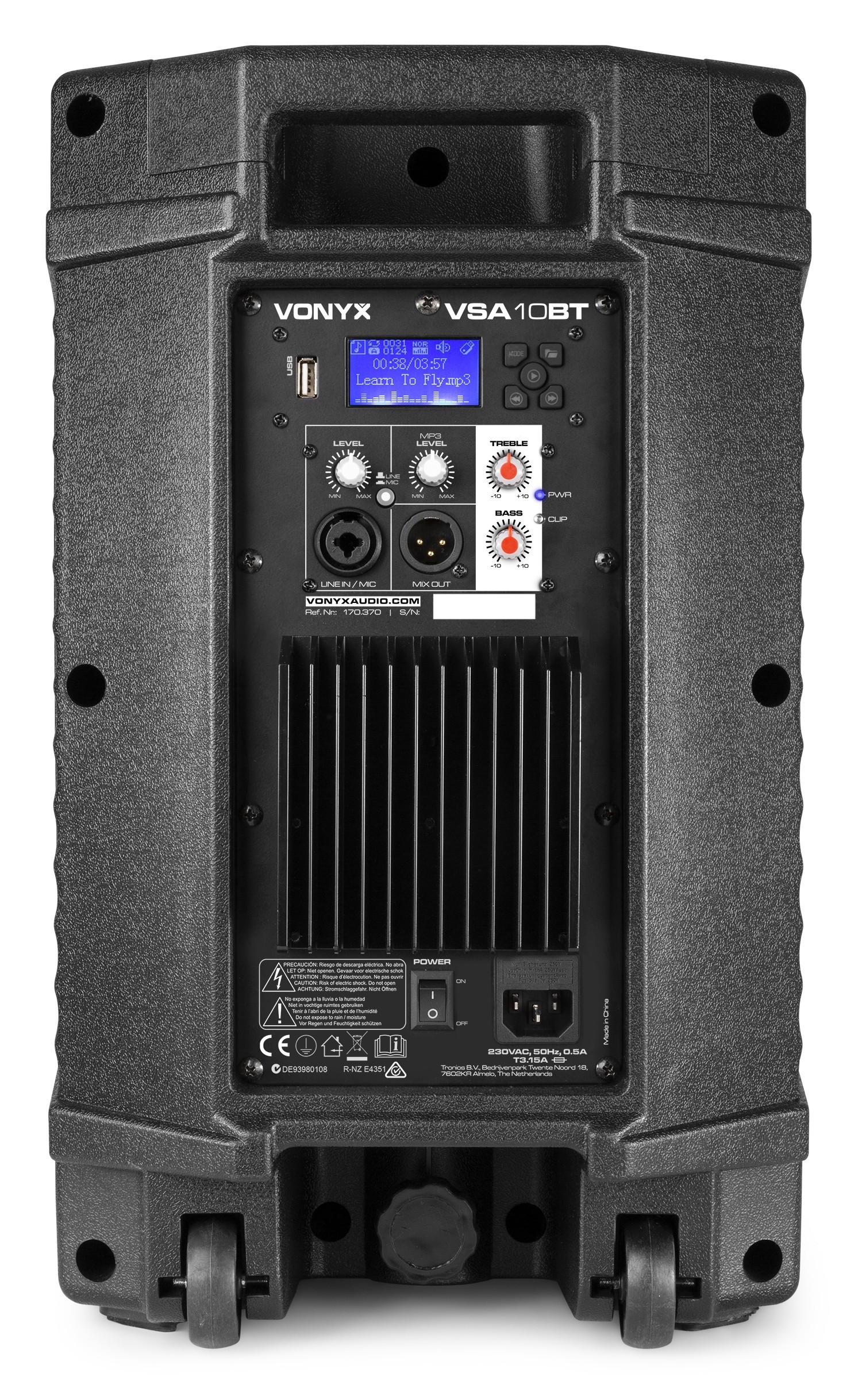Vonyx VSA10BT Altavoces activos Bi-Amplificados 10 500W BT/MP3 170370