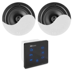 Power Dynamics - POWERLINE A50BSET - CONJUNTO AMPLIFICADOR PARA EMPOTRAR EN PARED CON 2 ALTAVOCES DE TECHO