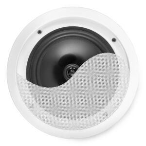 Power Dynamics -  CSSG8 ALTAVOZ DE TECHO 8” ALU, altavoces de techo de gran calidad de 2 vías 8 Ohms con rejilla de aluminio, el woofer está fabricado con polipropileno por lo que también se puede usar en zonas húmedas o cerca del mar.