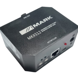 MARK - MKX 512 - Conversor Artnet a DMX, es un receptor/conversor ArtNet-DMX de un universo. Asimismo puede considerarse como nodo Artnet, permitiendo realizar la misma función recibiendo tramas DMX de consolas compatibles con este protocolo standard.